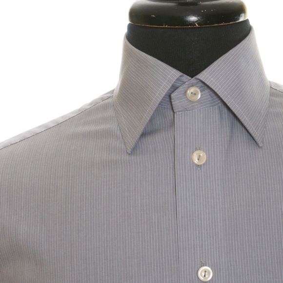 Eton Light Grey Striped Classic Fit Shirt - Picture 1 of 4